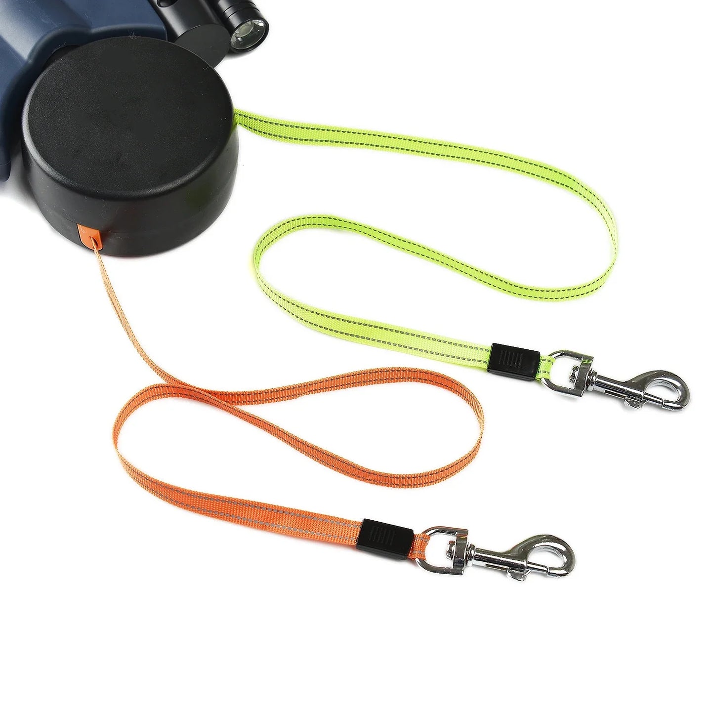 Dual Dog Leash 360° Swivel with LED Light