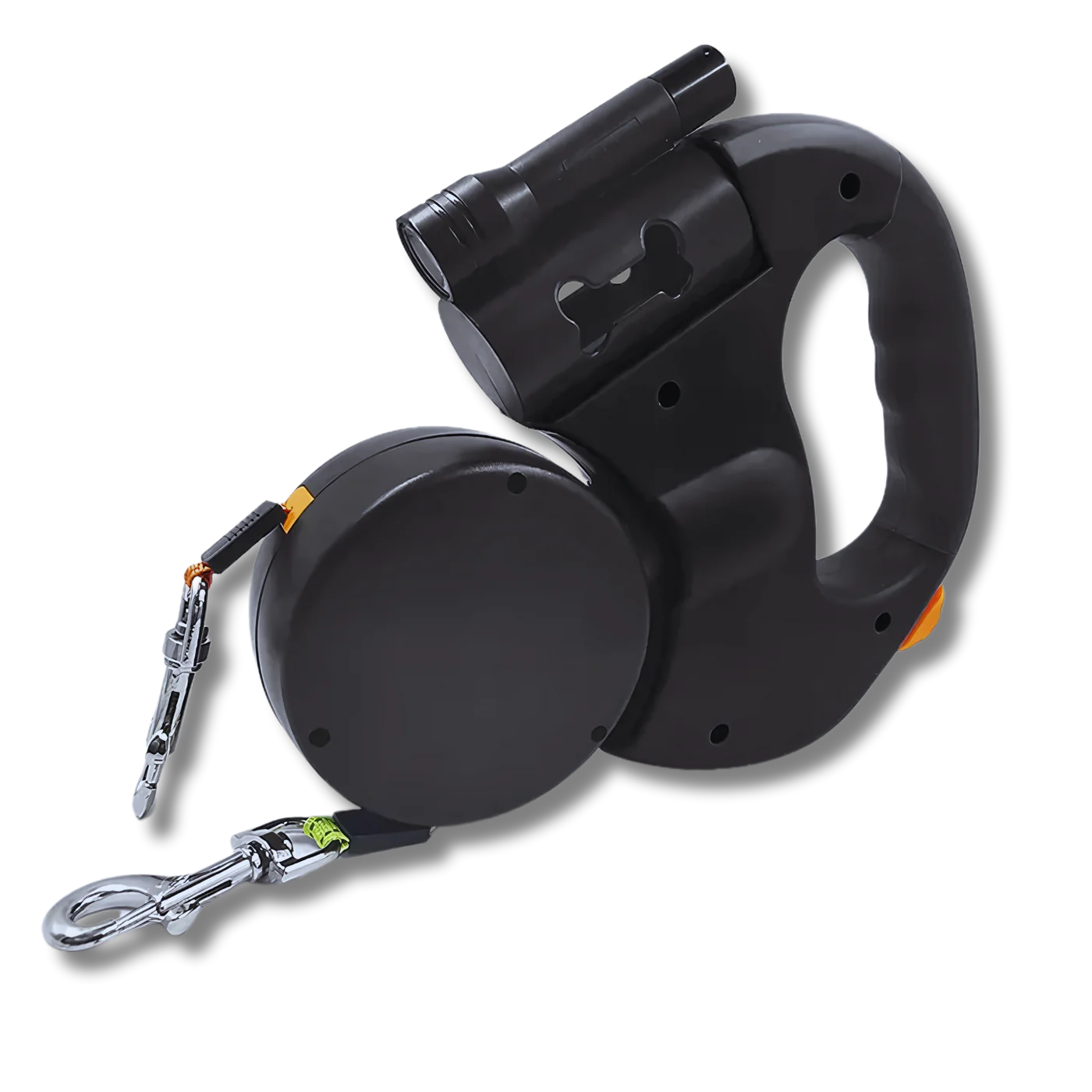 Dual Dog Leash 360° Swivel with LED Light