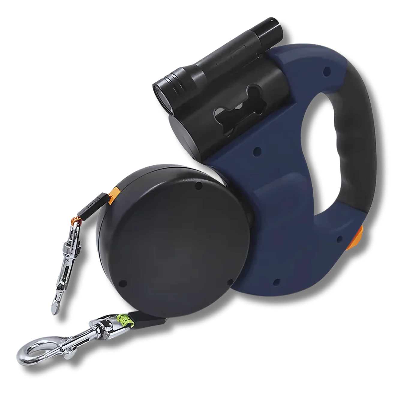 Dual Dog Leash 360° Swivel with LED Light