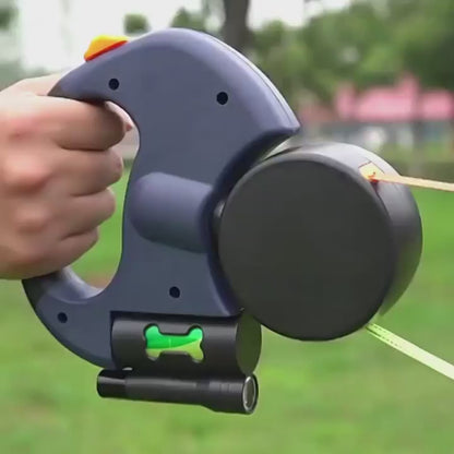 Dual Dog Leash 360° Swivel with LED Light