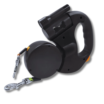 Dual Dog Leash 360° Swivel with LED Light