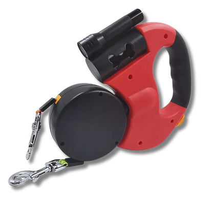Dual Dog Leash 360° Swivel with LED Light